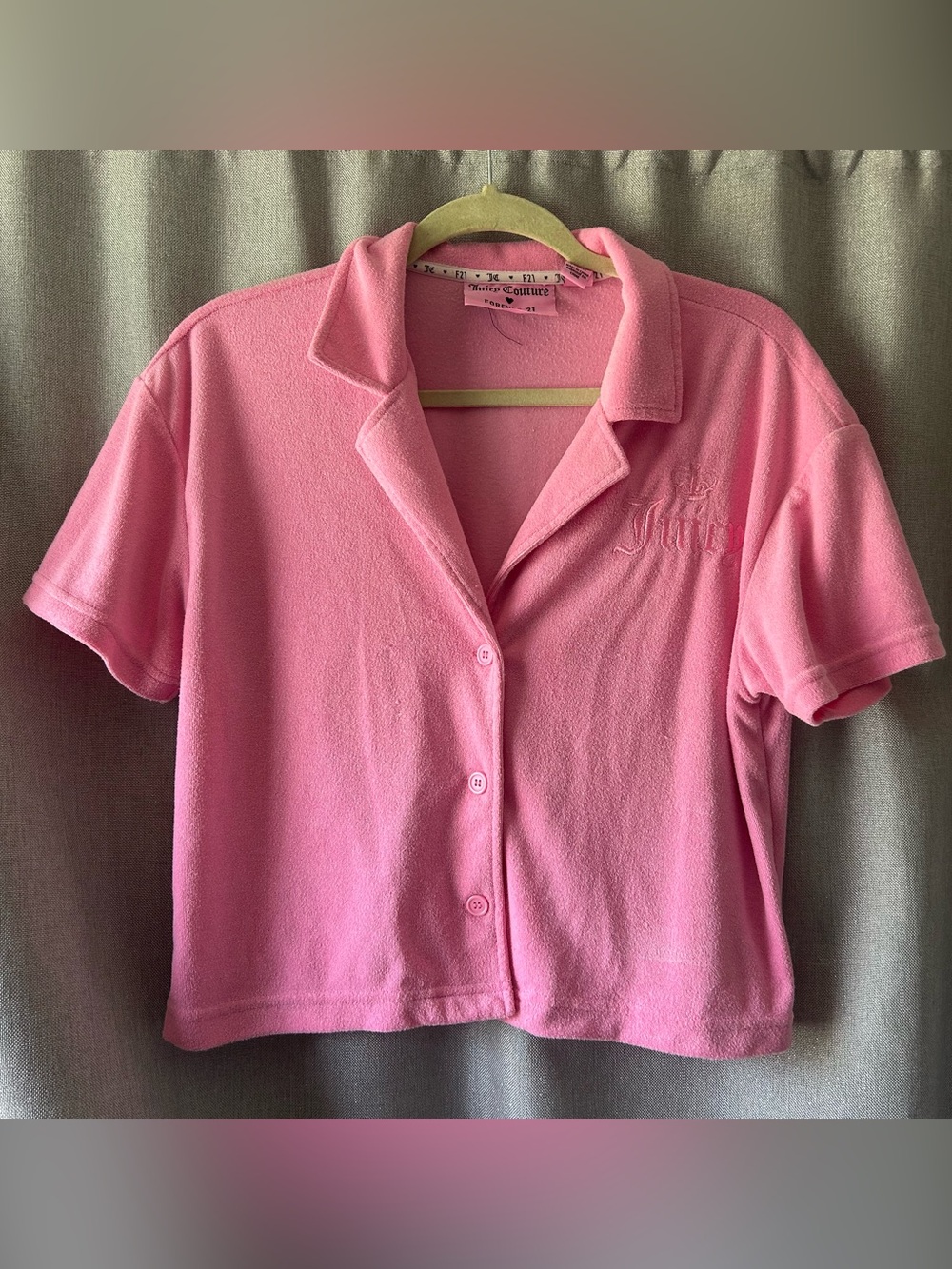 Juicy Couture x Forever 21 Pink Terry Cloth Top M